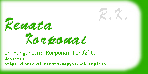 renata korponai business card